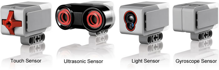 Image of 4 EV3 sensors